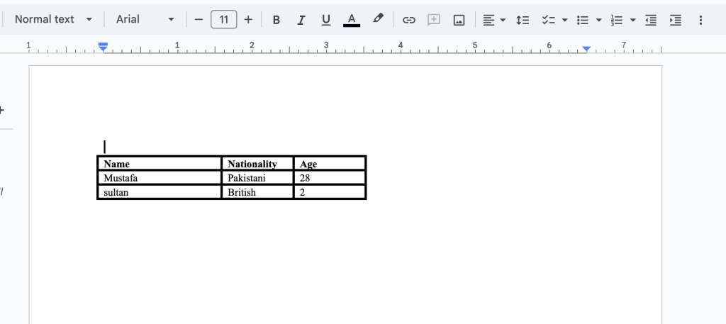 كيفية إنشاء جدول في مستند كلمة