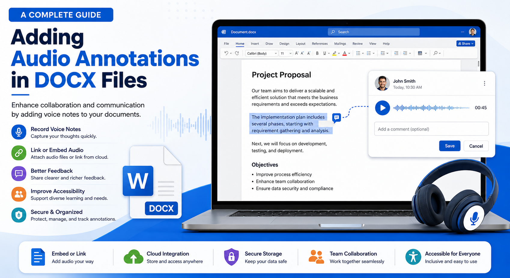 Adding Audio Annotations in DOCX Files - A Complete Developer's Guide