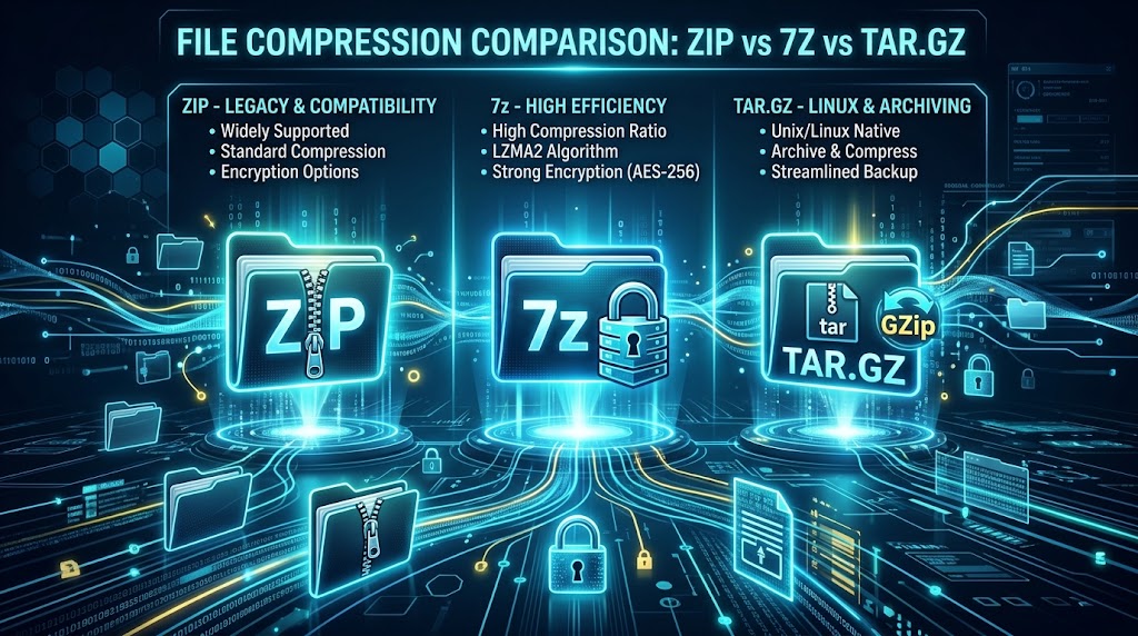ZIP vs 7Z vs TAR.GZ: The Ultimate Compression Format Comparison?