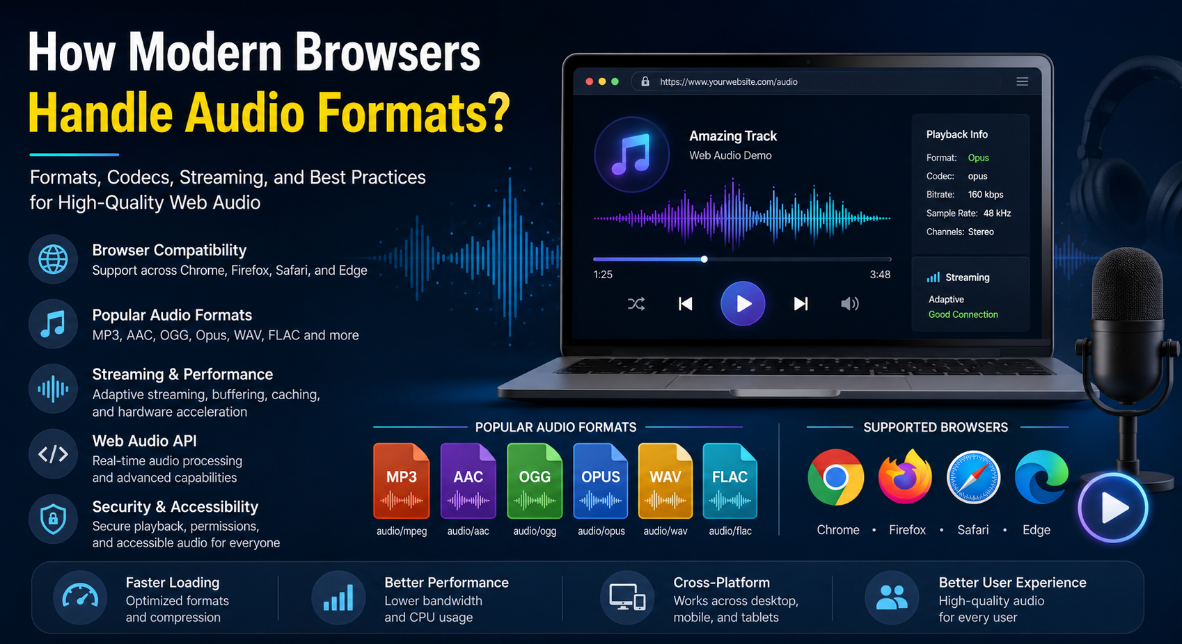 How Modern Browsers Handle Audio Formats?