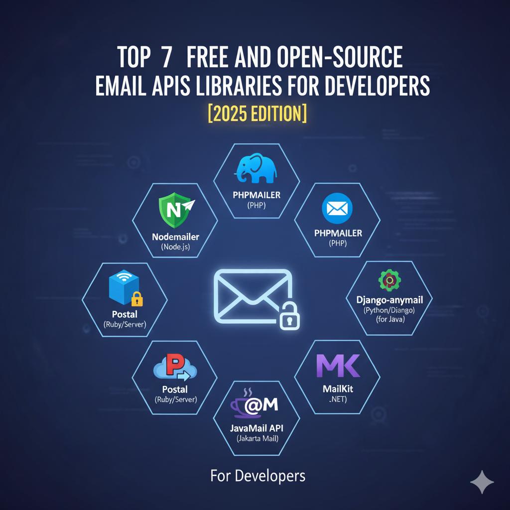 Die 7 besten kostenlosen und Open Source-E-Mail-APIs und -Bibliotheken für Entwickler im Jahr 2025
