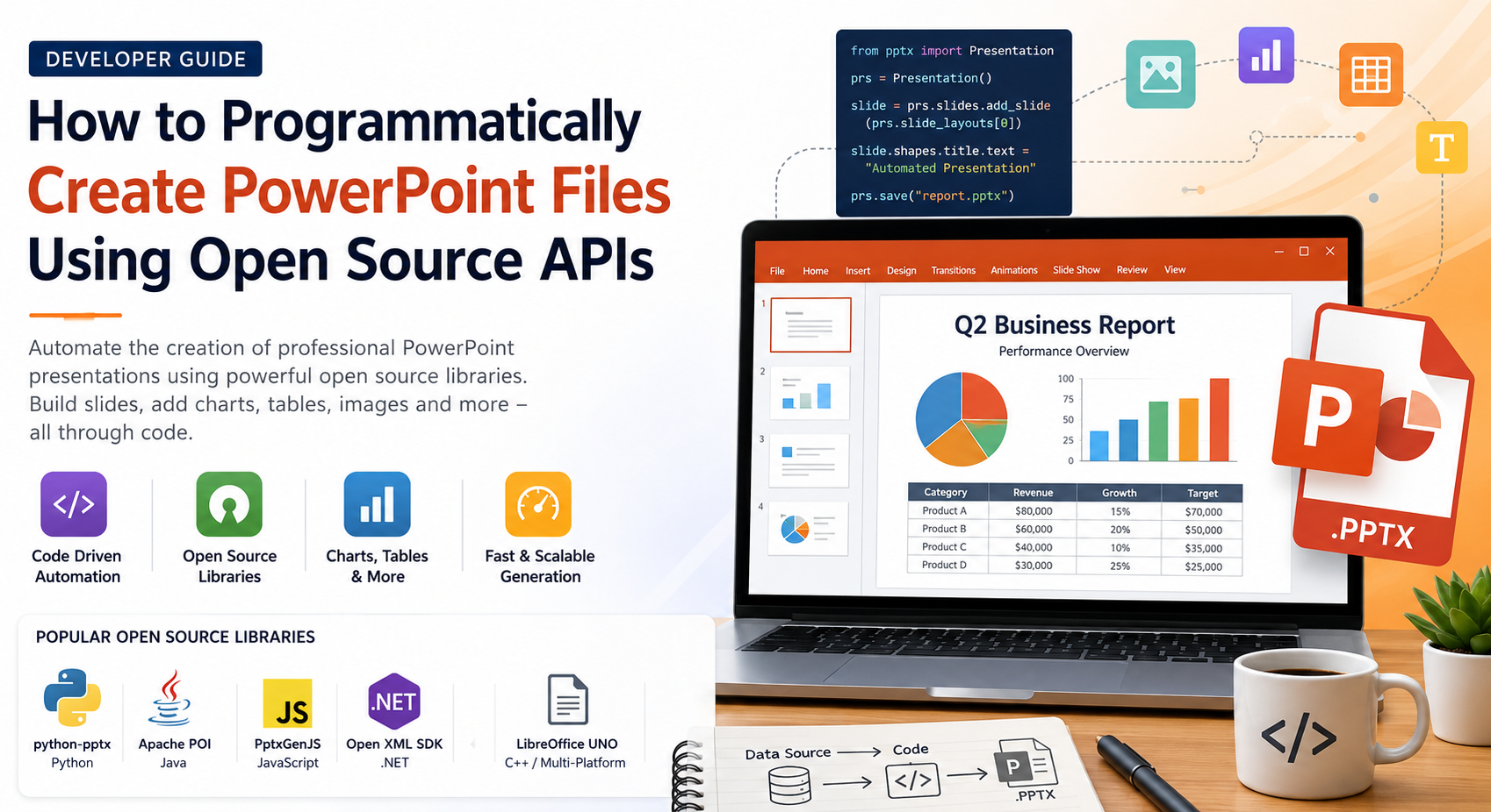 How to Programmatically Create PowerPoint Files Using Open Source APIs