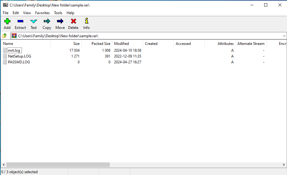 Screenshot of 7-Zip