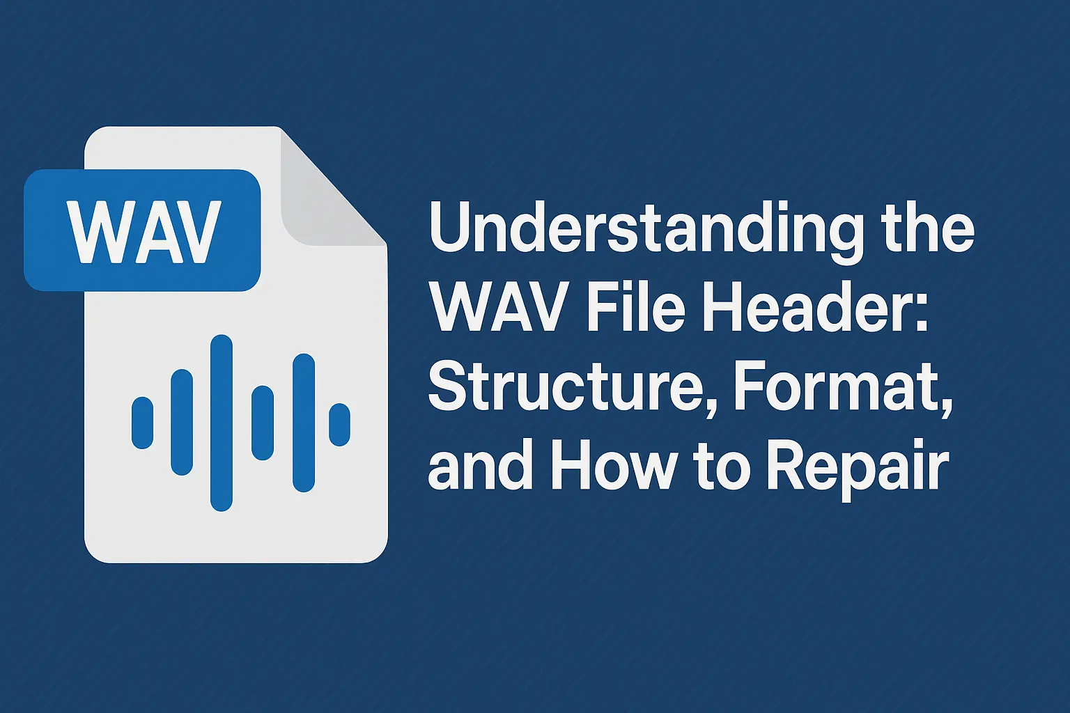 Titolo - Comprendere l'intestazione del file WAV: struttura, formato e come ripararla