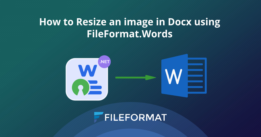Come ridimensionare l'immagine nel documento Word in csharp usando fileformat.words