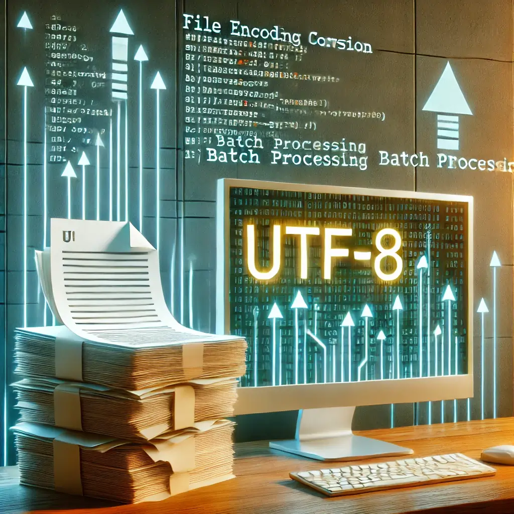 Titolo - Modifica la codifica dei file in batch a UTF-8: Converti i file in UTF-8 usando Python, Notepad++ e la riga di comando
