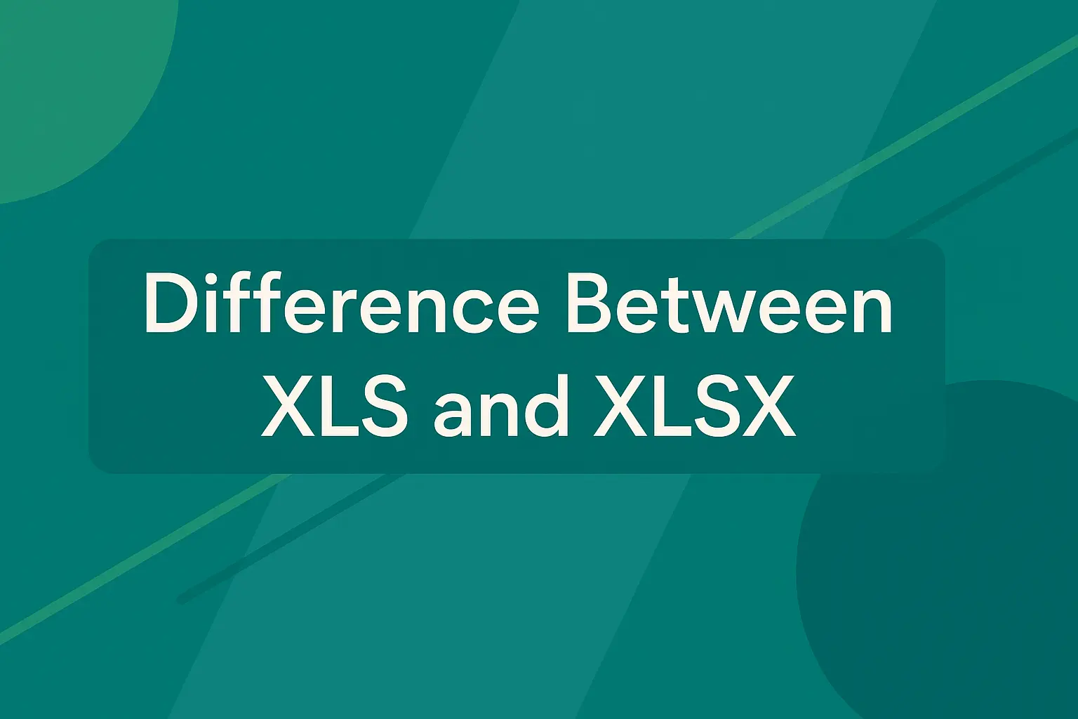 Titolo - Differenza tra formati di file XLS e XLSX
