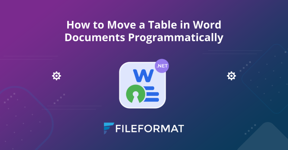 Word文書でテーブルをプログラムで移動する方法