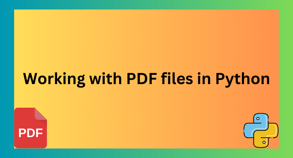 Title - Working with PDF files in Python