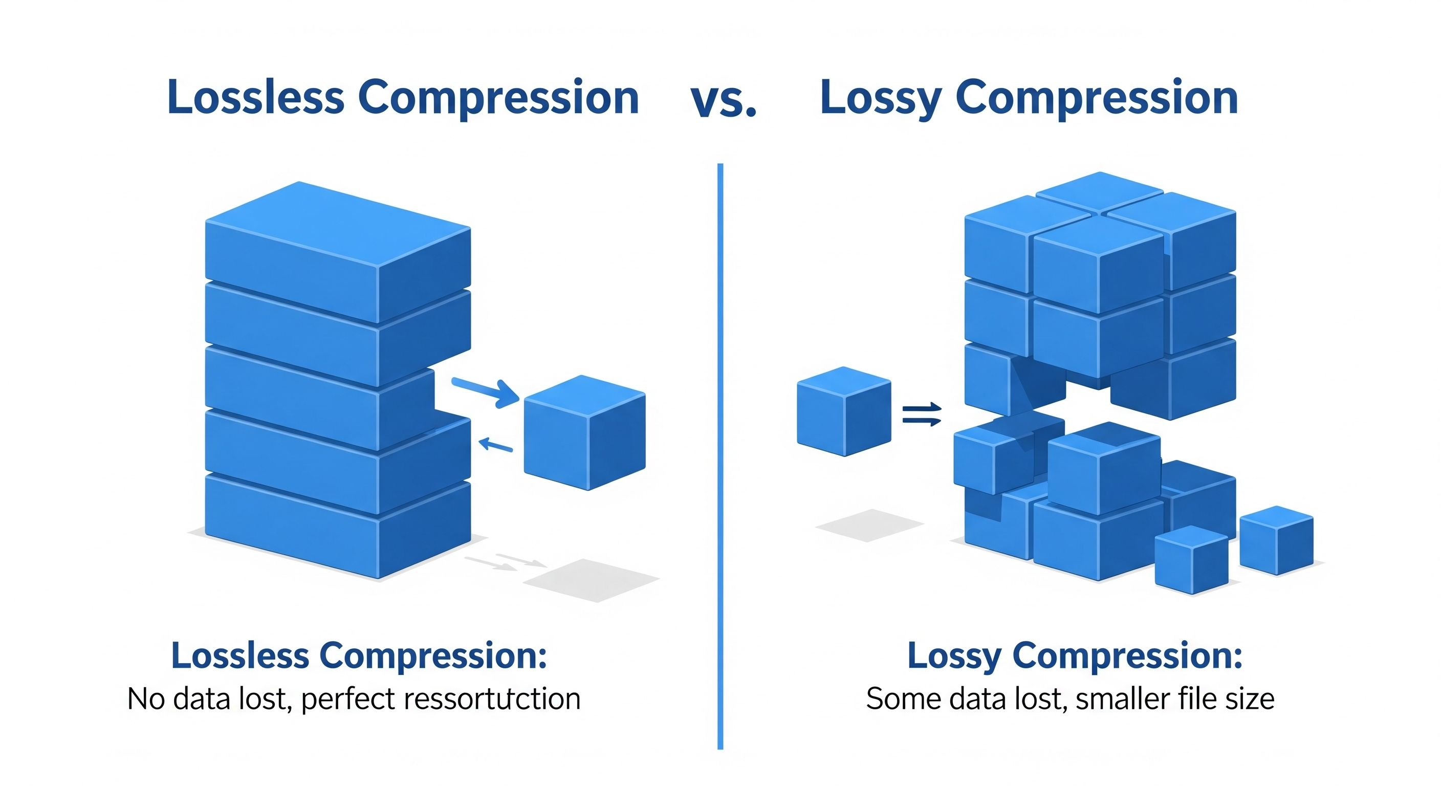Comparação entre compressão sem perdas e compressão com perdas: como escolher a opção certa?