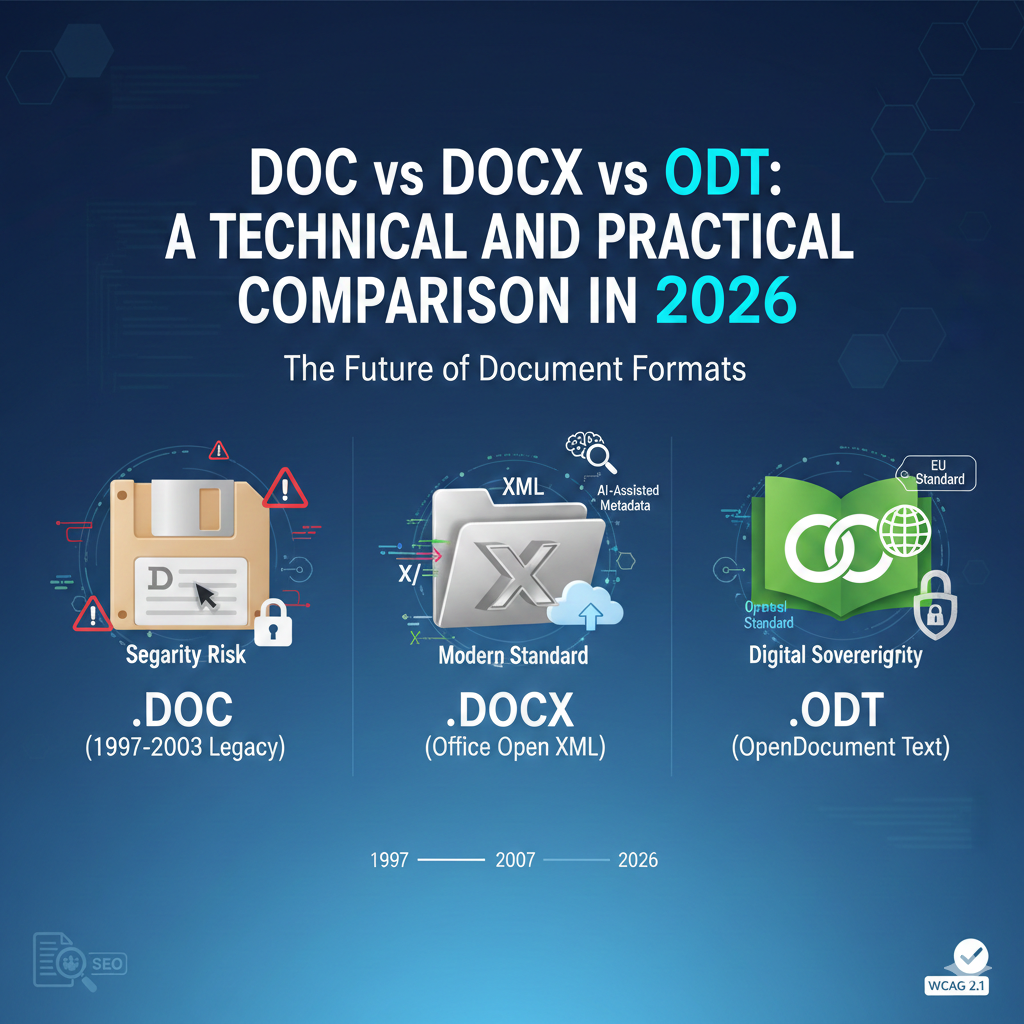 DOC vs DOCX vs ODT A Technical and Practical Comparison in 2026